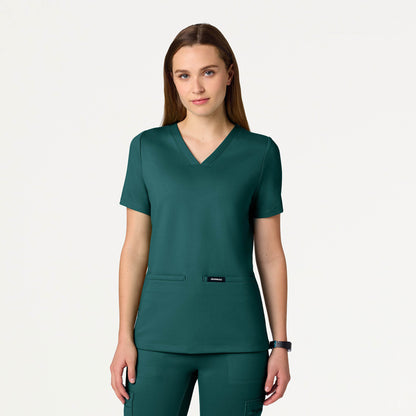 Cesi Slim UltraSOFT Scrub Top - Midnight Green