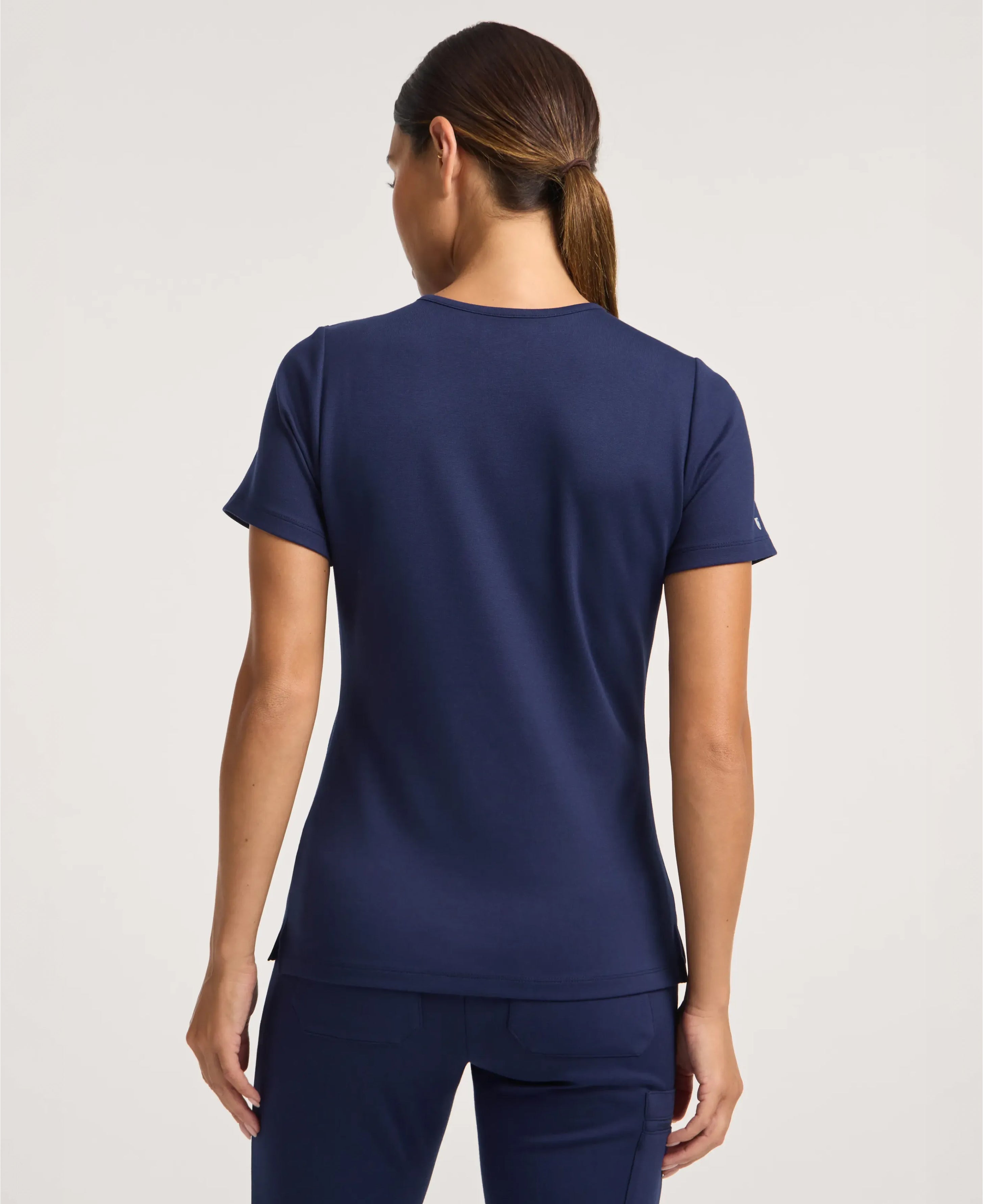 Jaanuu Cesi Slim Scrub Top in Midnight Navy, product photo 6 of 6