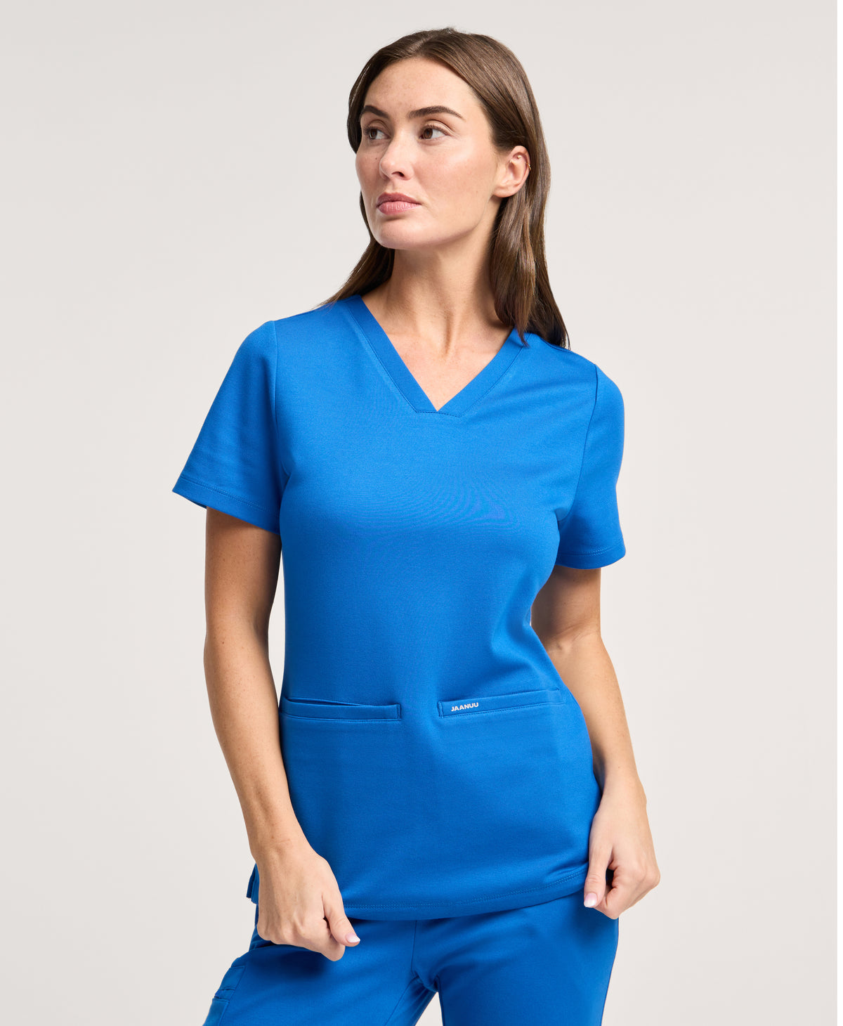 Jaanuu Cesi Slim Scrub Top in Royal Blue, product photo 1 of 6