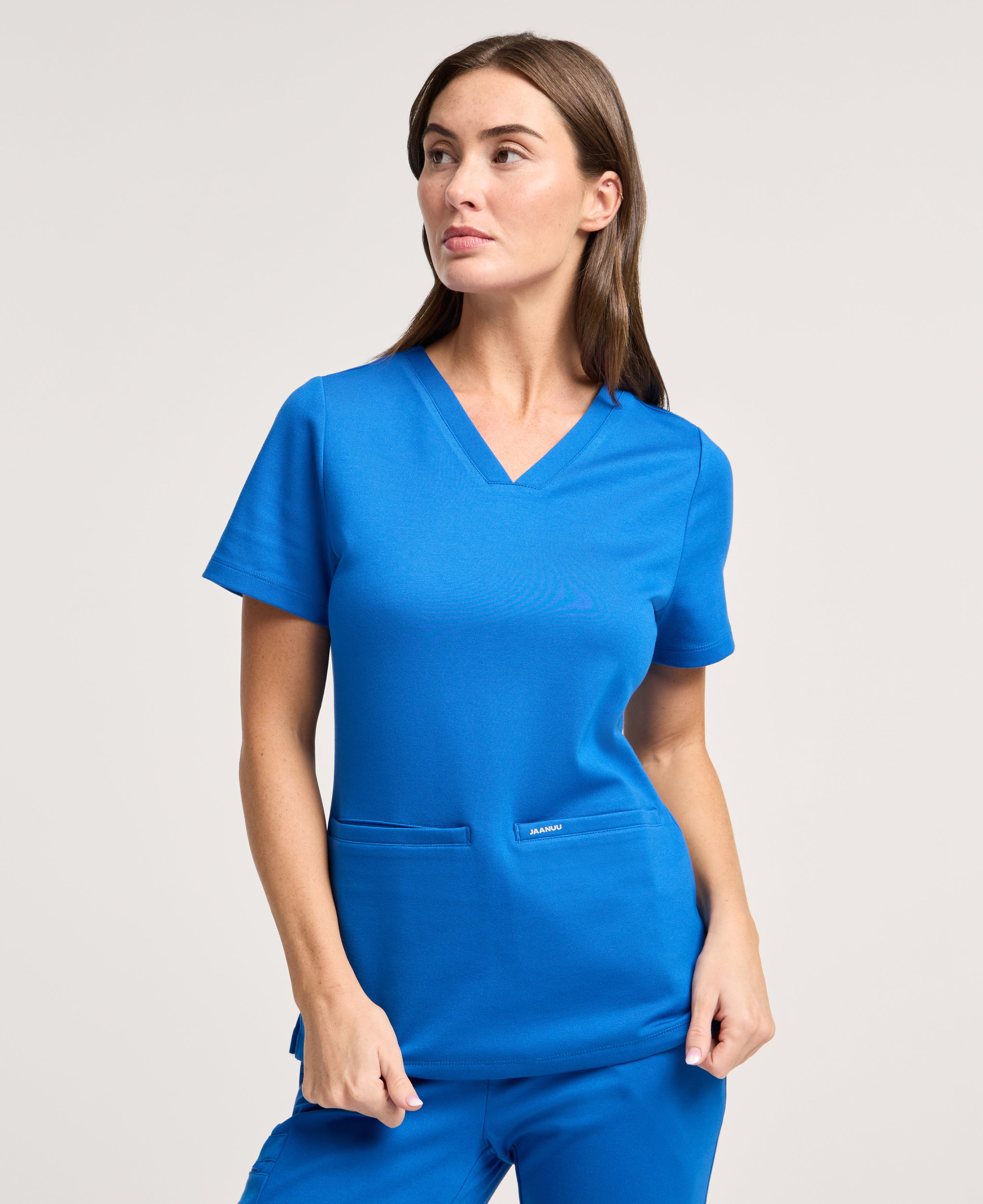 Cesi Slim Scrub Top - Royal Blue