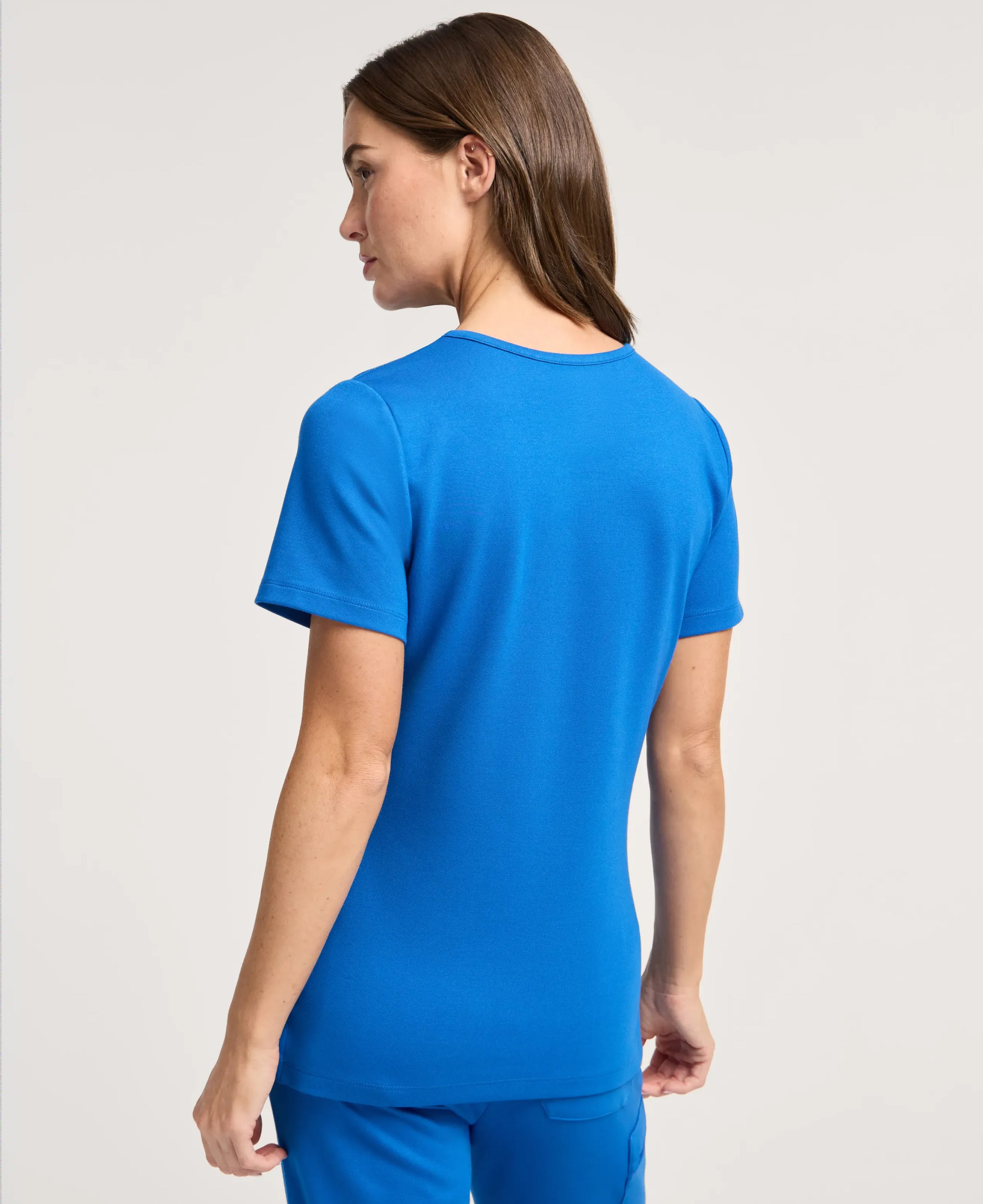Jaanuu Cesi Slim Scrub Top in Royal Blue, product photo 5 of 6