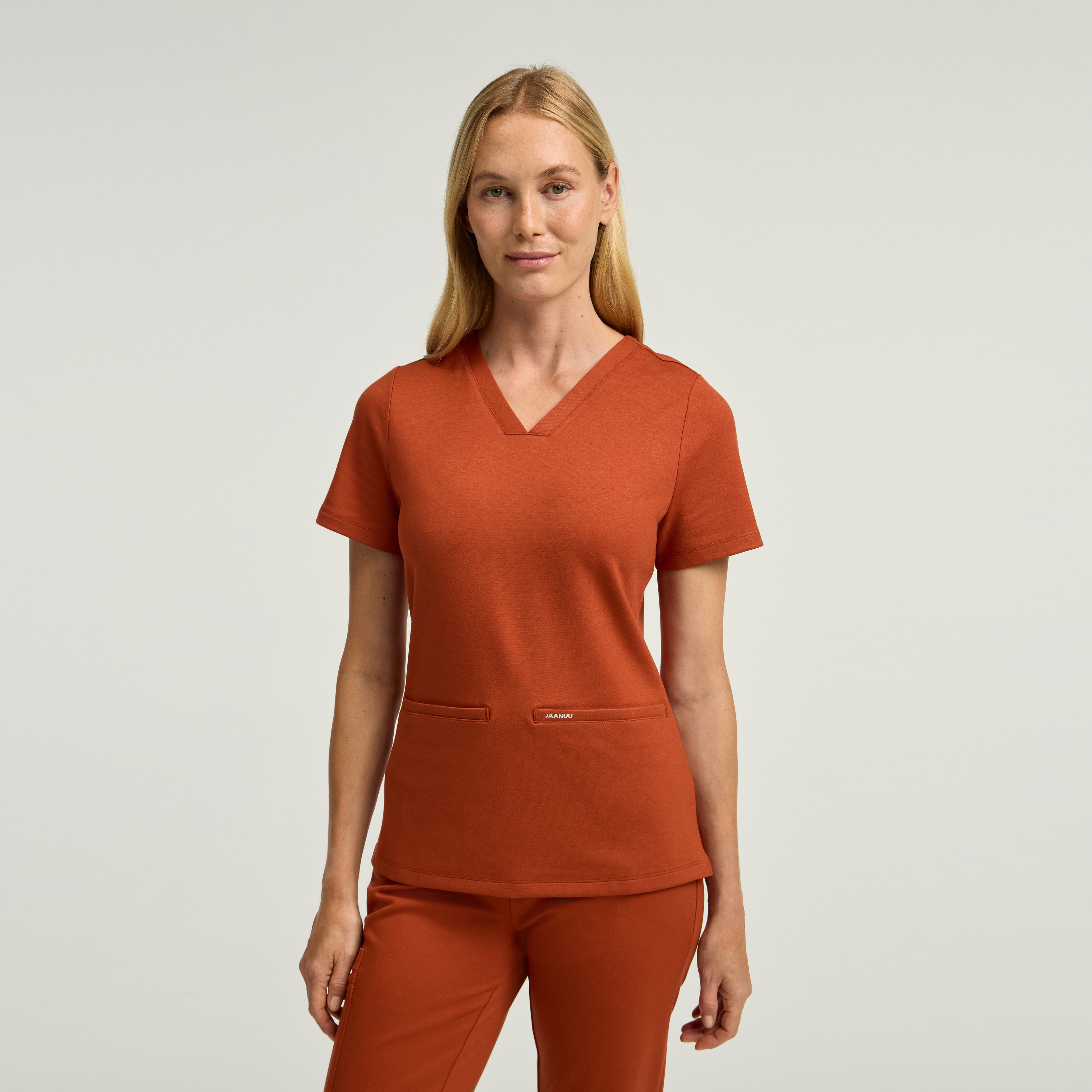 Cesi Slim Scrub Top - Sienna