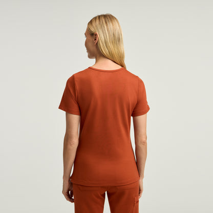 Cesi Slim Scrub Top - Sienna