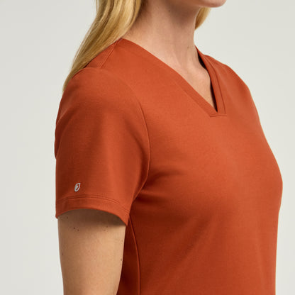 Cesi Slim Scrub Top - Sienna