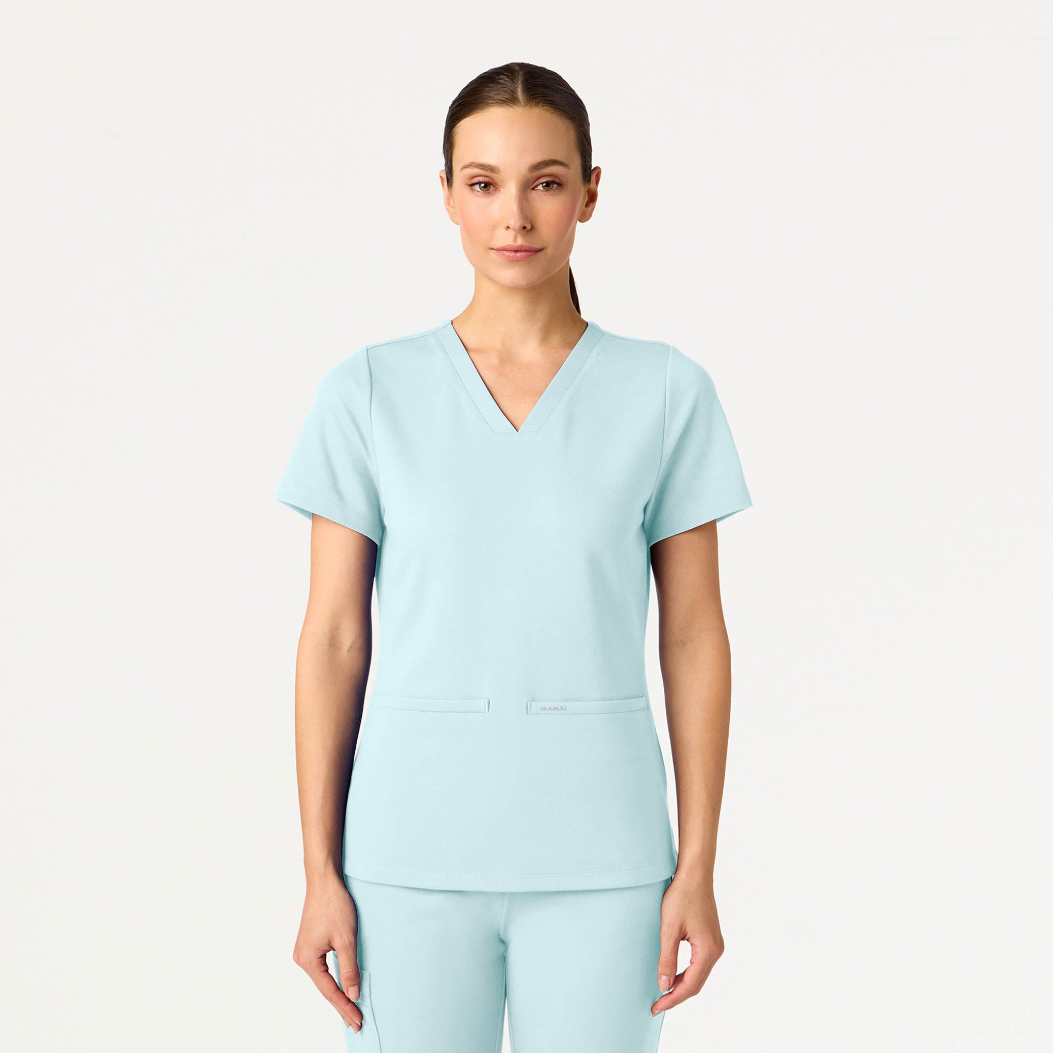 Cesi Slim Scrub Top - Sky Blue