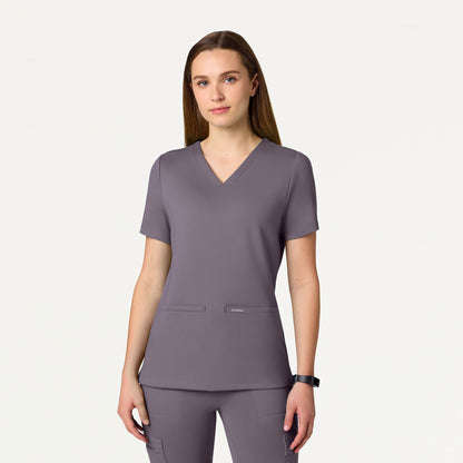 Cesi Slim Scrub Top - Titanium