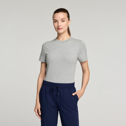 Regenˣ Short-Sleeve Cotton Underscrub - Heather Gray