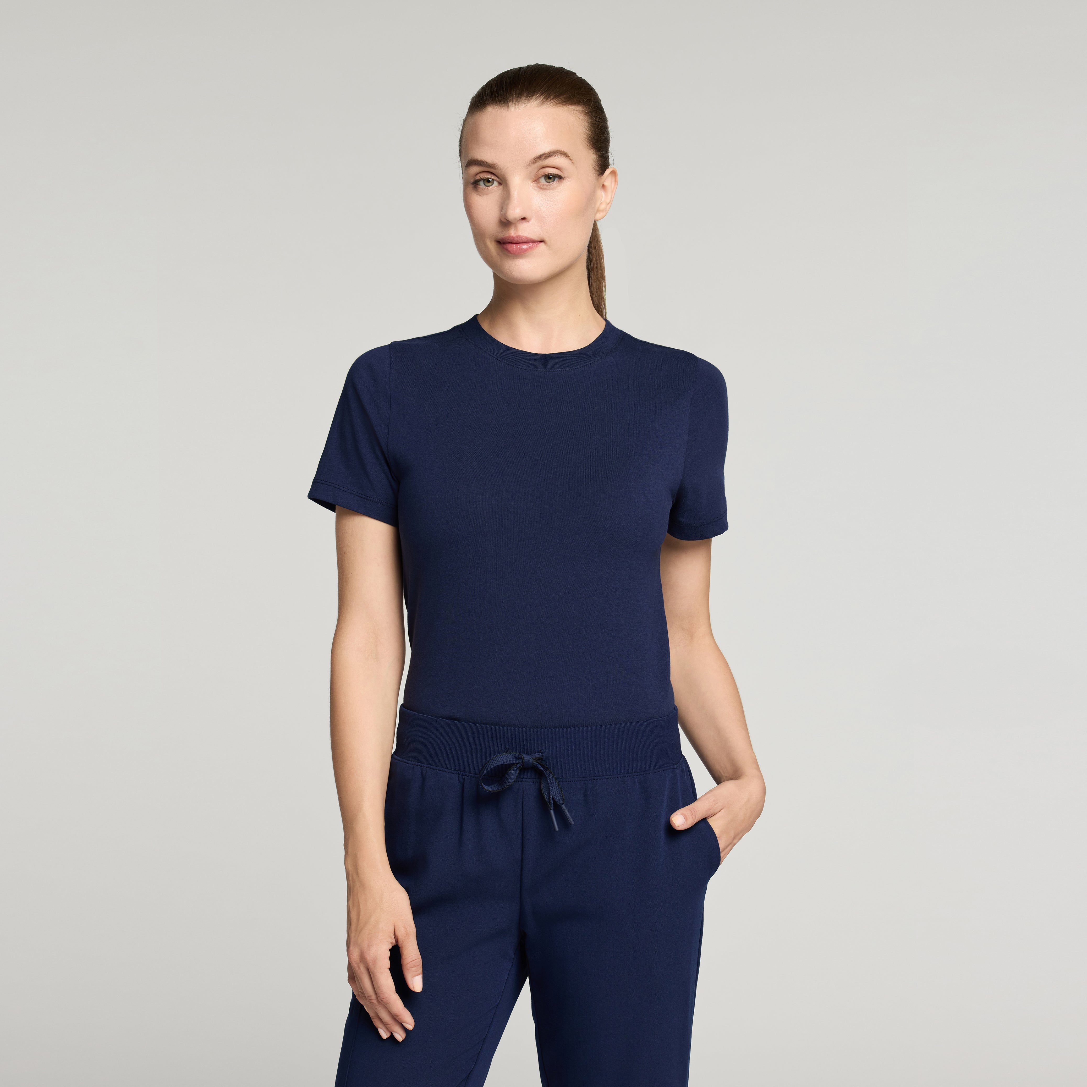 Regenˣ Short-Sleeve Cotton Underscrub - Midnight Navy