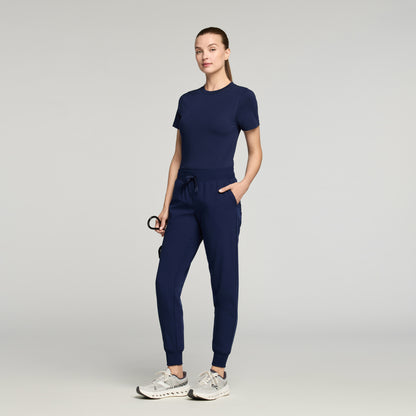 Regenˣ Short-Sleeve Cotton Underscrub - Midnight Navy
