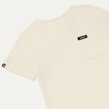 Rhena Slim UltraSOFT Scrub Top - Birch