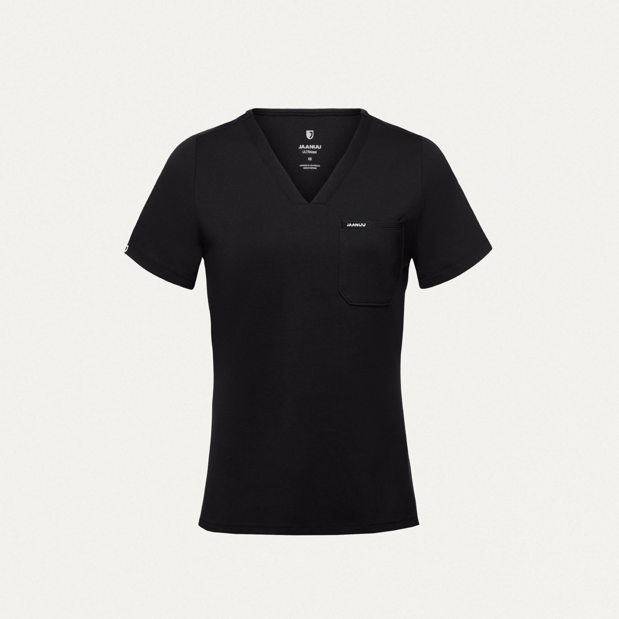 Rhena Slim UltraSOFT Scrub Top - Black