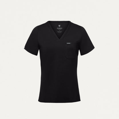 Rhena Slim UltraSOFT Scrub Top - Black