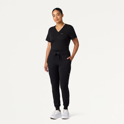 Rhena Slim UltraSOFT Scrub Top - Black