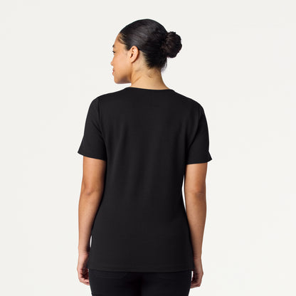 Rhena Slim UltraSOFT Scrub Top - Black