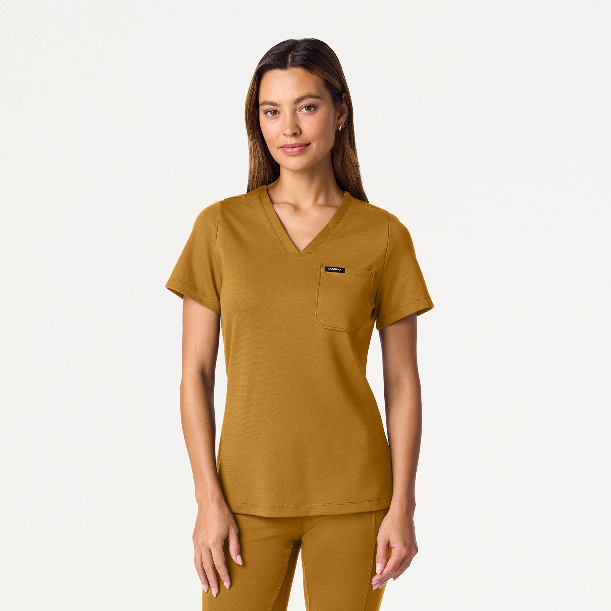 Keva Slim 1-Pocket Scrub Top - Cider