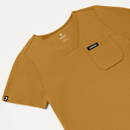 Rhena Slim UltraSOFT Scrub Top - Cider