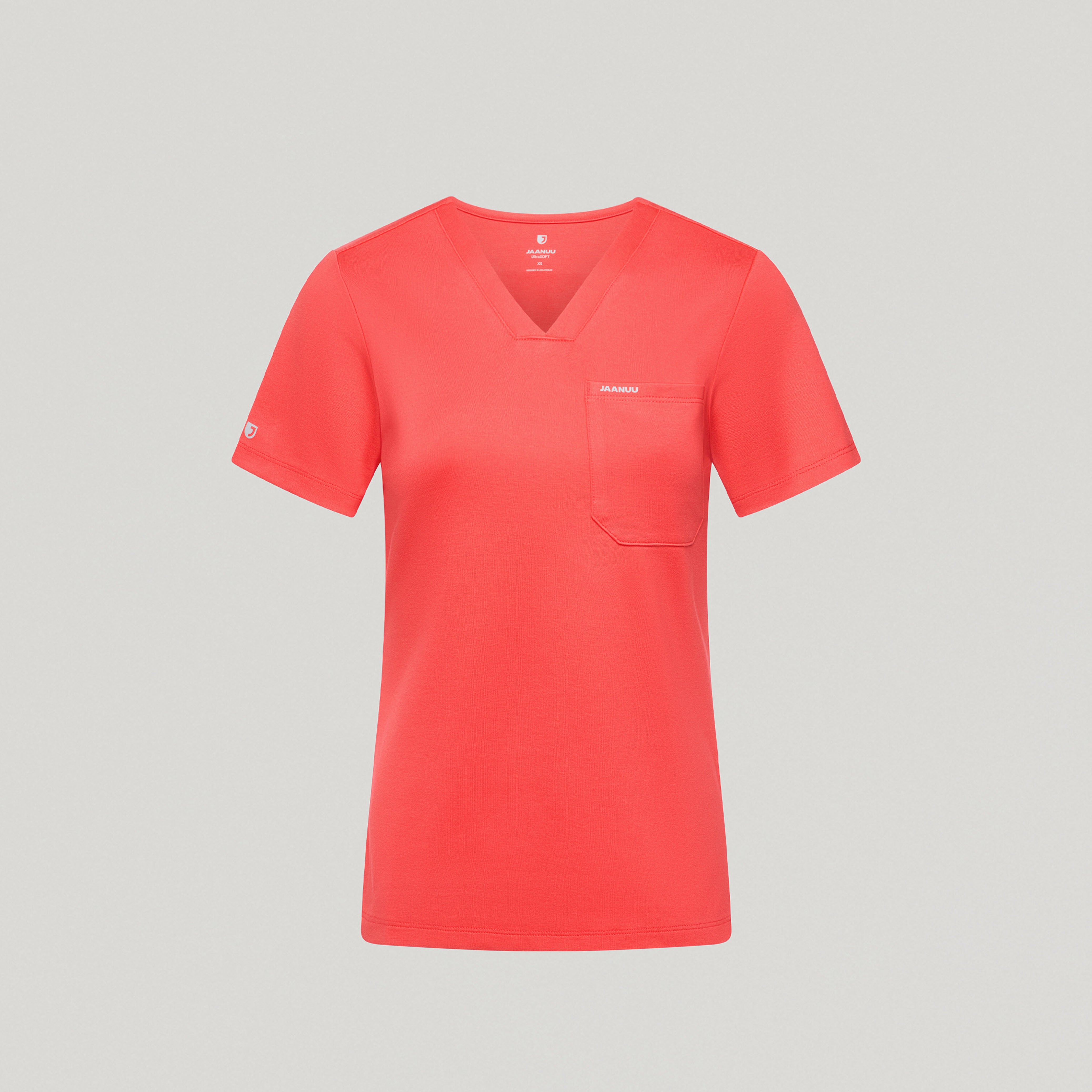 Rhena Slim UltraSOFT™ Scrub Top - Coral