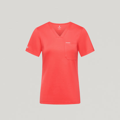 Rhena Slim UltraSOFT™ Scrub Top - Coral