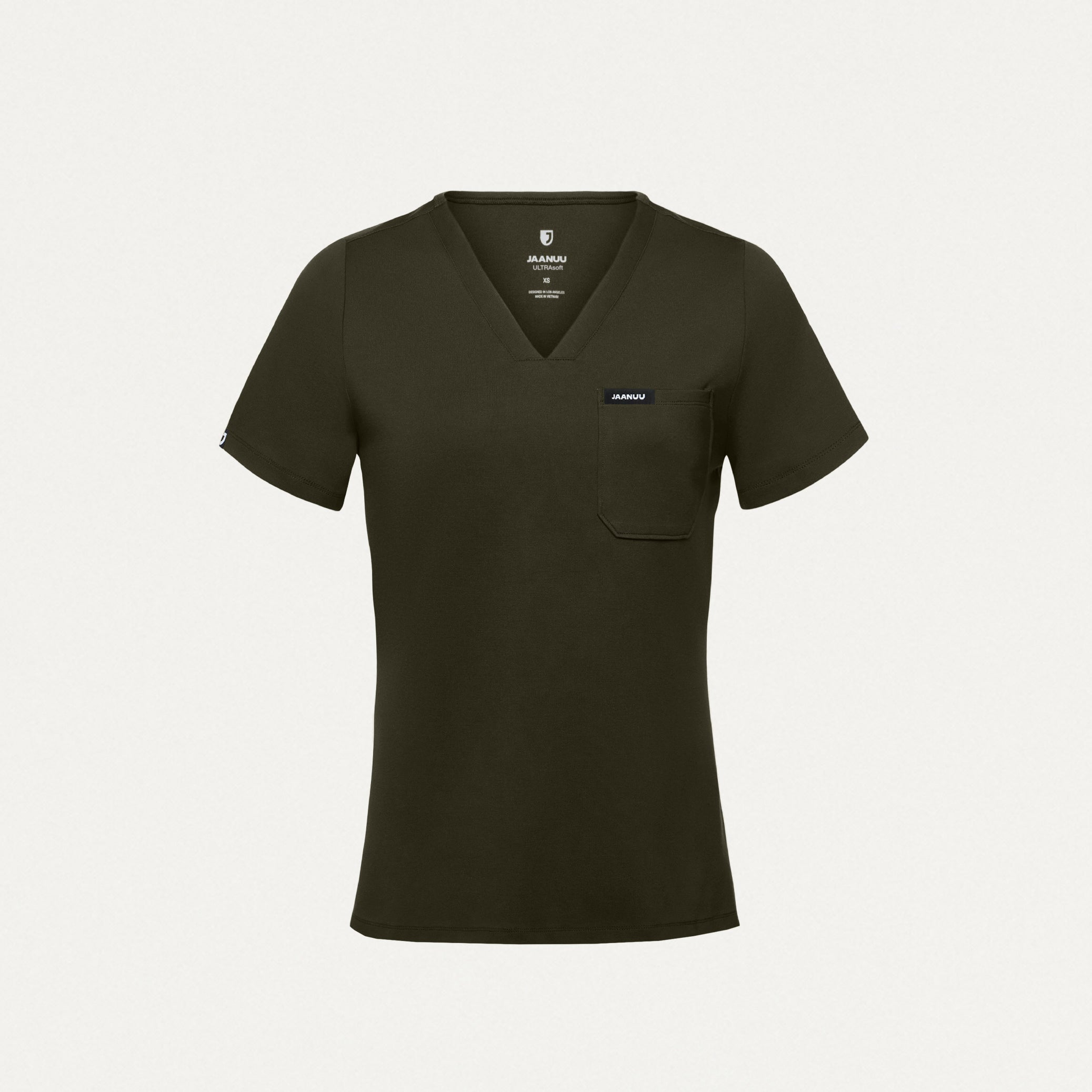 Rhena Slim UltraSOFT Scrub Top - Deep Olive