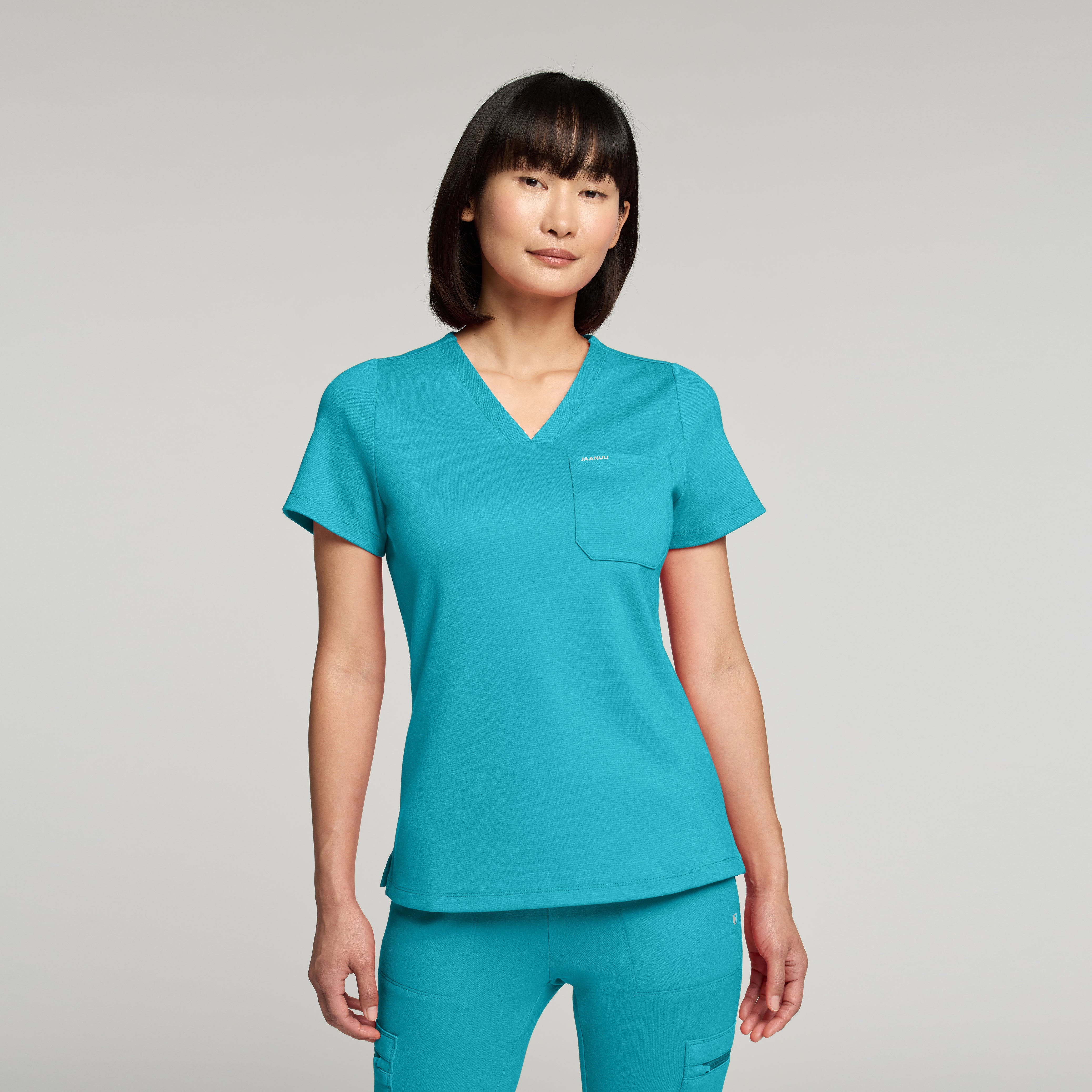Rhena Slim UltraSOFT™ Scrub Top - Marina