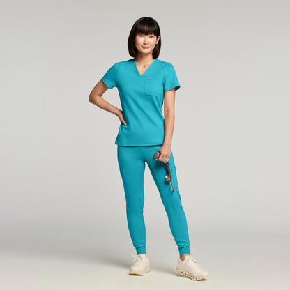Rhena Slim UltraSOFT™ Scrub Top - Marina