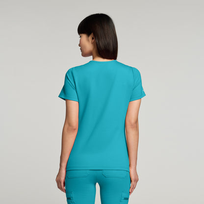 Rhena Slim UltraSOFT™ Scrub Top - Marina