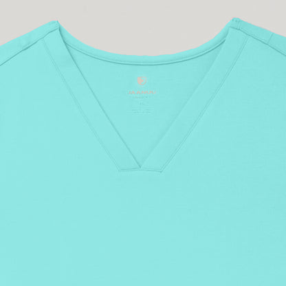 Kass Slim 4-Pocket UltraSOFT™ Scrub Top - Surf
