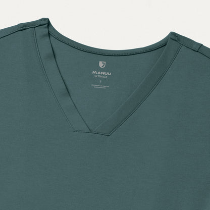 Kass Slim 4-Pocket UltraSOFT™ Scrub Top - Alpine Green