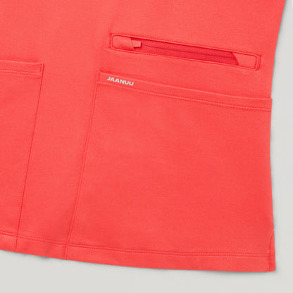 Kass Slim 4-Pocket UltraSOFT™ Scrub Top - Coral