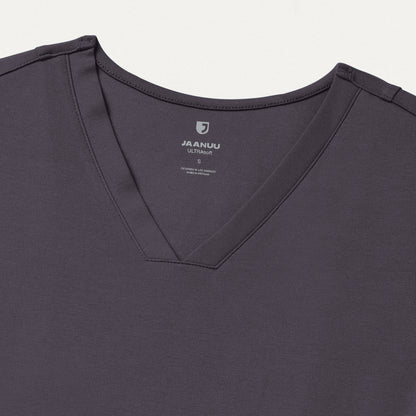 Kass Slim 4-Pocket UltraSOFT™ Scrub Top - Harbor Gray