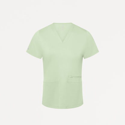 Kass Slim 4-Pocket UltraSOFT™ Scrub Top - Mint