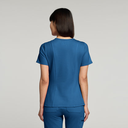 Kass Slim 4-Pocket ULTRAsoft™ Scrub Top - Ocean