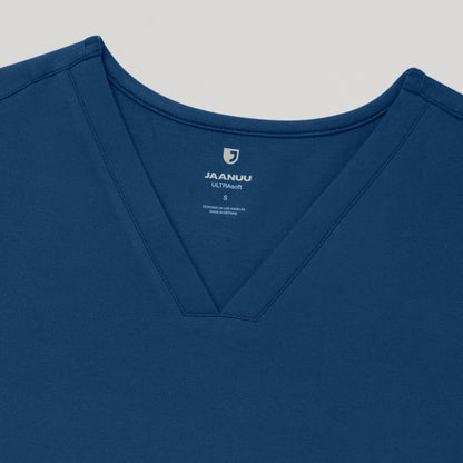 Kass Slim 4-Pocket ULTRAsoft™ Scrub Top - Ocean