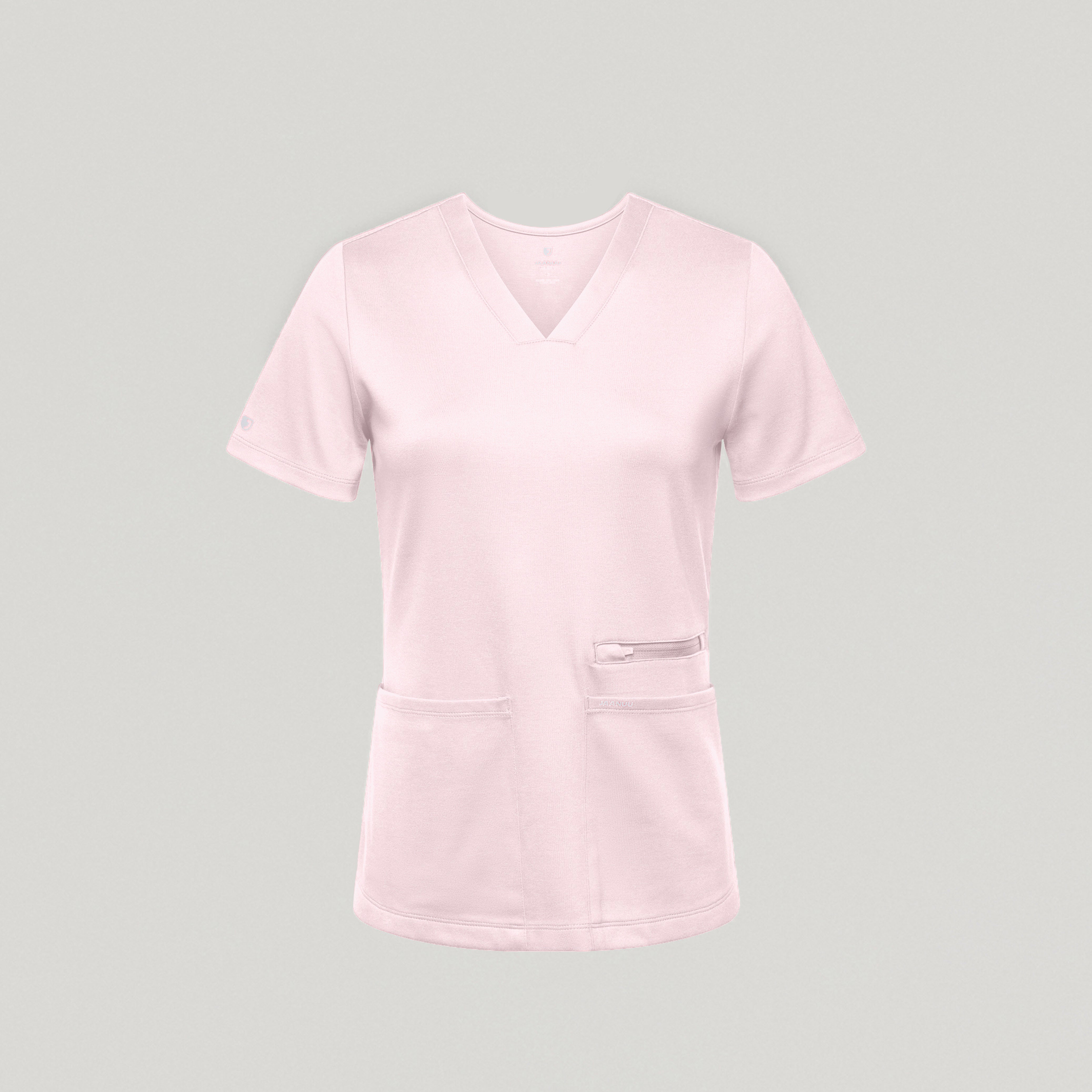Kass Slim 4-Pocket UltraSOFT™ Scrub Top - Rose Quartz