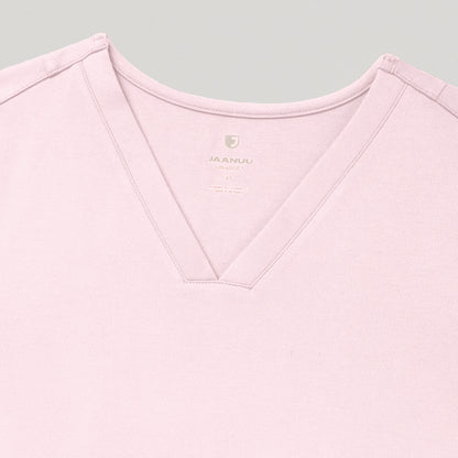 Kass Slim 4-Pocket UltraSOFT™ Scrub Top - Rose Quartz