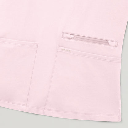 Kass Slim 4-Pocket UltraSOFT™ Scrub Top - Rose Quartz