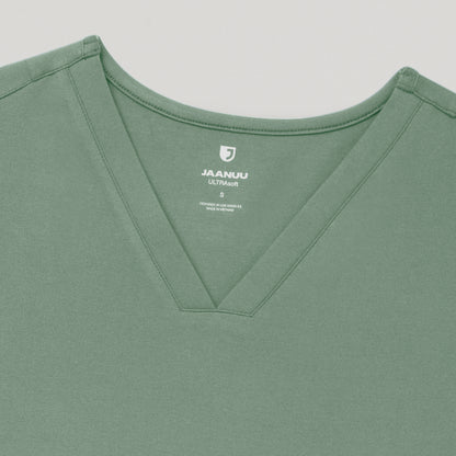 Kass Slim 4-Pocket UltraSOFT™ Scrub Top - Sage