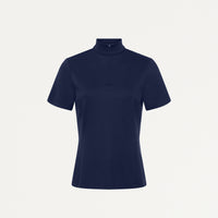 Astra Slim Half-Zip ULTRAsoft Scrub Top - Black