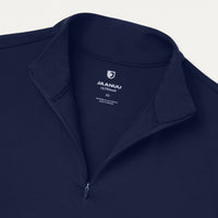 Astra Slim Half-Zip ULTRAsoft Scrub Top - Black