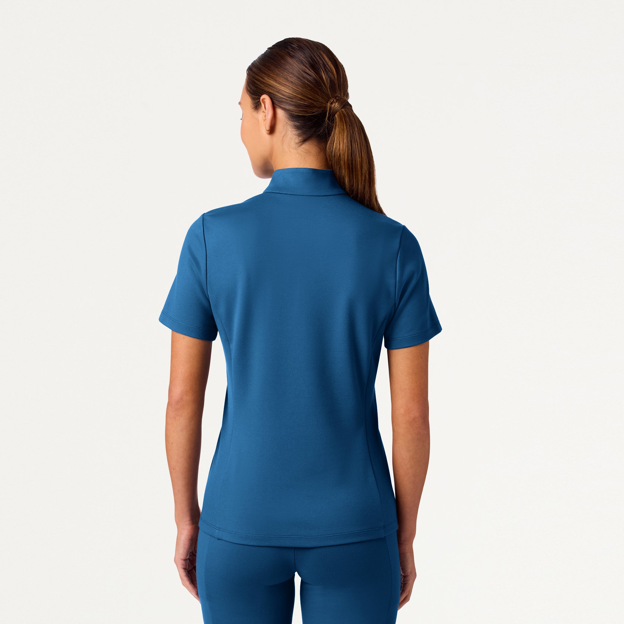 Astra Slim Half-Zip Scrub Top - Ocean – JAANUU