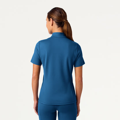 Astra Slim Half-Zip ULTRAsoft™ Scrub Top - Ocean