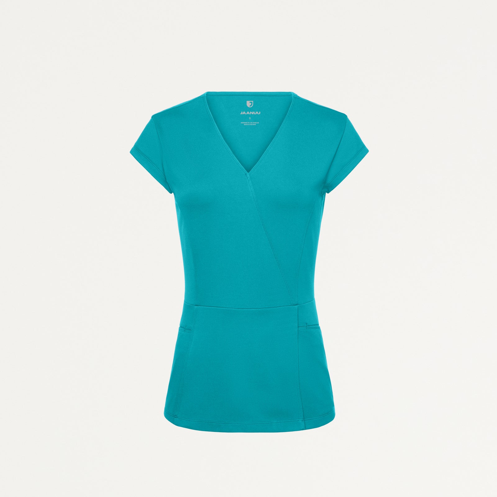 Isla Mock-Wrap UltraSOFT Scrub Top - Teal