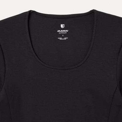 Cora U-Neck UltraSOFT™ Scrub Top - Black