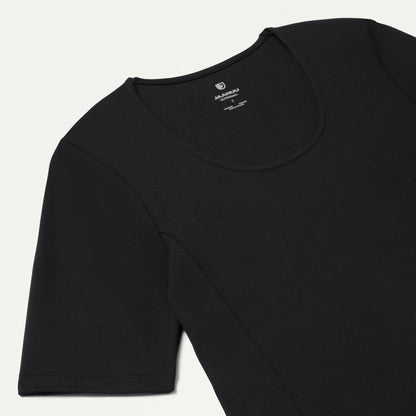 Cora U-Neck UltraSOFT™ Scrub Top - Black