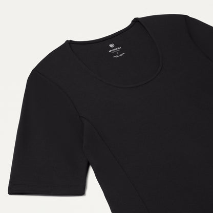 Cora U-Neck UltraSOFT™ Scrub Top - Black
