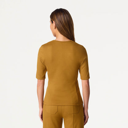 Cora U-Neck UltraSOFT™ Scrub Top - Cider