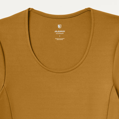 Cora U-Neck UltraSOFT™ Scrub Top - Cider