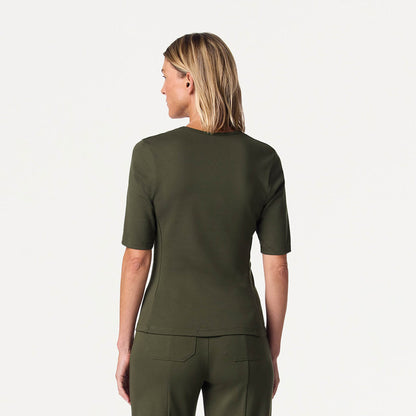 Cora U-Neck UltraSOFT™ Scrub Top - Deep Olive