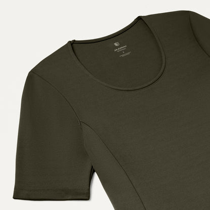 Cora U-Neck UltraSOFT™ Scrub Top - Deep Olive