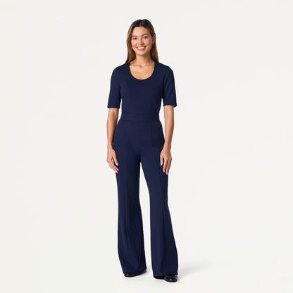 Cora U-Neck UltraSOFT™ Scrub Top - Midnight Navy